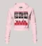 Seri Bunk Adikalaam Machi Women's Crop Hoodies in Light Baby Pink Color